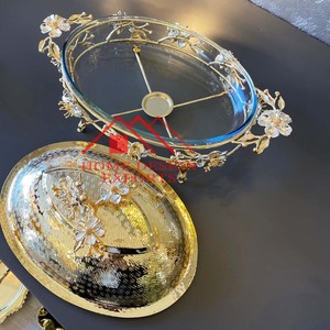 Equipement de cuisine chauffe-plats pour buffet chauffe-plats pour les décorations de fête de mariage plats de restauration en laiton et en acier inoxydable - Product Image 5