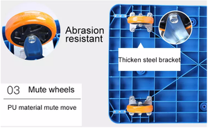 भारी शुल्क परिवहन उपकरण गाड़ियां मंच ट्रक गाड़ी तह मंच ट्राली ट्रक चांदी नीले स्टील स्टेनलेस पैकिंग पैकेजिंग - Product Image 4