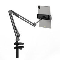 Support de tablette flexible en acier au carbone CT08 pour lit, rotation à 360°, bras long, support de téléphone pour appareils mobiles de 4,7 à 12,9 pouces