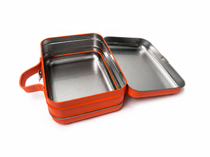 Suitcase Shape Tin <b>Box</b> With Latch Lock Food Grade <b>Metal</b> Suitcase Tin Container Custom Printed Gift Packaging Tin Case - Product Image 2