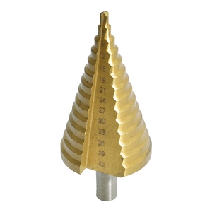 Foret étagé multifonction 4-42 mm à cannelures droites, outil d'agrandissement de trous, revêtement titane, direct usine - Product Image 1