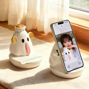 Nouveau support <span class=keywords><strong>de</strong></span> téléphone <span class=keywords><strong>bohème</strong></span> en résine, nature morte créative et amusante, fantôme mignon, ornement décoratif - Product Image 1