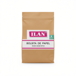 Sacchetti di carta Ilan 16x24 cm Kraft marrone 5 pezzi per confezioni regalo - Product Image 1