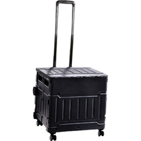 Caisse pliable de shopping en plastique léger chariots à main chariot à chariots avec roues