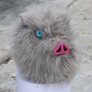 Masque de visage de cochon Demon Slayer Inosuke Hashibira, taille unique, accessoire de costume de cosplay, accessoire de fête d'Halloween - Product Image 2