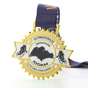 Hesank OEM Fabrik preis hohe Qualität maßge schneiderte Design Sport Rennen Laufen Radfahren Metall Sport benutzer definierte Medaille