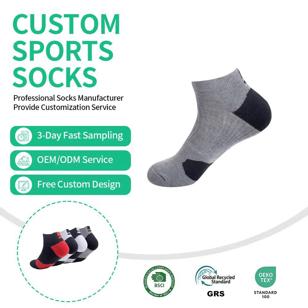 Multi - Functional Sports Running Socks Quick Dry Breathable Knitted Ankle Anti Slip Running Socks Customizable Logo