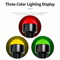 Lampe de signalisation industrielle LED tricolore hémisphérique 24V en aluminium avec buzzer, clignotement continu pour machines