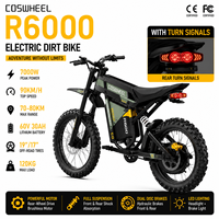 Moto électrique tout-terrain Coswheel 7000W, haute puissance, pour adultes, moteur sans balais, moto de motocross rapide, longue autonomie