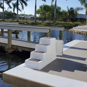 custom style ladder step frp dock storage box lock fiberglass boat marine dock box outdoor furniture