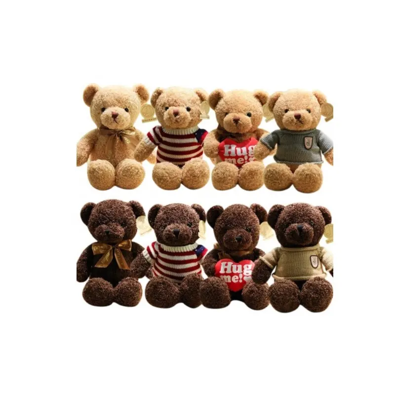 Hot bán dễ thương Teddy-Bear đồ chơi sang trọng Áo len có thể được đưa ra con búp bê trẻ em gấu Quà Tặng bán buôn
