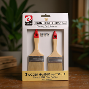 3 pinceles con mango de madera, paquete de 12, cerdas naturales para pintar - Product Image 3