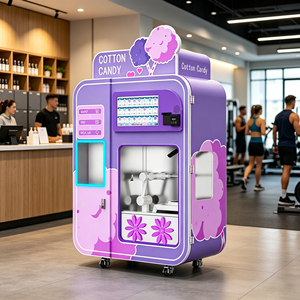 Machine à Barbe à Papa Commerciale Verticale à Paiement par Carte, Distributeur Automatique de Barbe à Papa, Fabricant Chinois de Machines à Barbe à Papa - Product Image 1