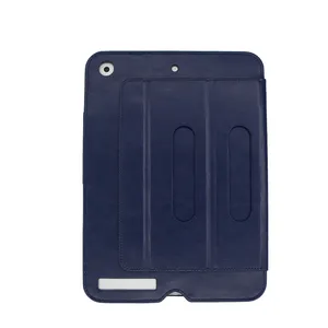 Di cuoio DELL'UNITÀ di elaborazione personalizzabile antiurto caso del ipad 9.7 2019 cover per ipad mini cassa antiurto navy