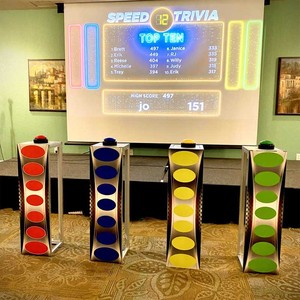 Système de jeu de <span class=keywords><strong>quiz</strong></span> interactif multijoueur en métal pour parc d'aventure, aire de jeux intérieure, événement de team building, carnaval scolaire - Product Image 3