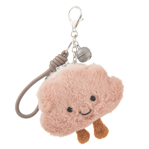 Cute Plush Cloud Shaped Double Sided Compact Mirror Keychain Fluffy <b>Pocket</b> Makeup Portable Folding Cosmetic Mirror Women Girls - Product Image 1