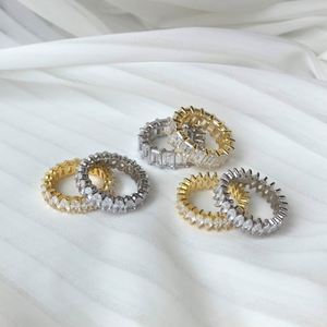 Dylam Valentine Day Gifts 925 <b>Sterling</b> <b>Silver</b> Promotion Stocking 5A Zirconia Promise Wedding <b>Silver</b> <b>Ring</b> <b>Eternity</b> Band <b>Ring</b> - Product Image 3