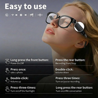 Lunettes de traduction intelligentes SENBONO M89 AI avec verres dégradés, enregistrement vidéo HD, appels sans fil et caméra intégrée
