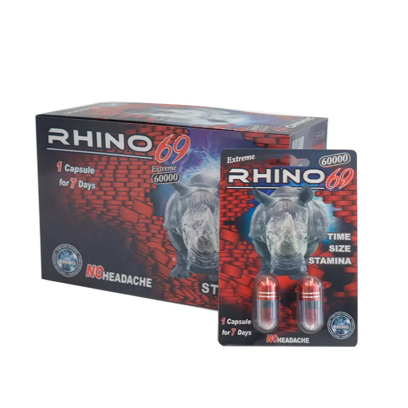 Super Panther Rhino/Jaguar/kemasan pil peningkat pria kartu 3D
