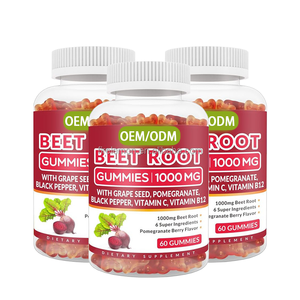 Yetişkinler için organik Beetroot Gummies şekersiz kapsül üzüm çekirdeği erkekler kadınlar için karabiber C vitamini nitrik oksit güçlendiriciler - Product Image 6