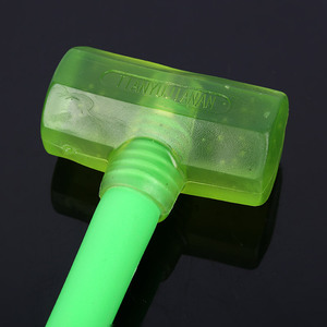 Tianyu Zhengkun Octagonal Rubber Hammer Green Transparent Handle Shockproof Construction Tool Hammer - Product Image 2
