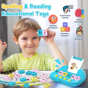 Jeu d'orthographe de <span class=keywords><strong>l</strong></span>'alphabet <span class=keywords><strong>anglais</strong></span> Montessori, jouet éducatif pour <span class=keywords><strong>l</strong></span>'apprentissage précoce, lecture de cartes flash - Product Image 2