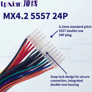 Kabel Splitter Molex 5557 Seri 24Pin ke Triple 8Pin Kustom Pabrik, Kabel Adaptor Terminal Daya Pitch Baris Ganda 4.2mm - Product Image 2