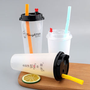 Gobelets en plastique jetables pour café et boissons avec couvercles, imprimés avec un logo personnalisé, 12, 16, 20, 24 oz, pour thé, jus, lait, boissons froides - Product Image 4