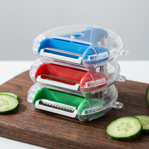 Éplucheur 3-en-1 en acier inoxydable avec lame rotative, coupe-fruits et légumes multifonctionnel, gadgets de cuisine pour cuisine commerciale - Product Image 5