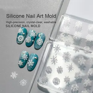 Di alta qualità professionale 3D rilievo Nail Art Silicone trasparente stampa stampo per unghie in Silicone - Product Image 2