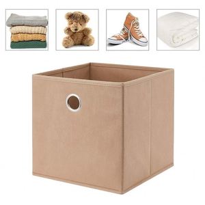 Popular Foldable Fabric Non-Woven Storage Box <b>Large</b>-Capacity Wardrobe Clothing Storage Box Snack Toys Storage <b>Bin</b> - Product Image 2
