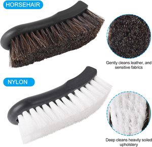 Cepillo de Crin de Caballo para Lavado de Autos, Cepillo para Tapicería, Cepillo para Cuidado de Alfombras, para Interiores de Autos y Muebles - Product Image 3