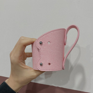 ปลอกแก้วชานมหนังแท้ไต้หวัน, ที่วางแก้วกาแฟ, ปลอกแก้วเครื่องดื่มขนาด 500 มล., ปลอกหนังกันความร้อน - Product Image 1