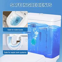 Tablettes nettoyantes automatiques écologiques pour cuvette de toilettes, parfum citron, sans danger pour les fosses septiques, éliminateur de taches d'eau dure et d'odeurs, détartrant effervescent