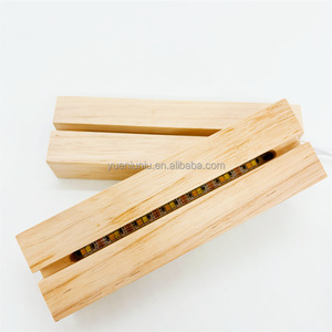 Base de luz LED de acrílico 3D de madera ovalada, redonda personalizada, para noche, señales 3D, ilusión, lámpara de noche, Base de iluminación de madera para acrílico - Product Image 3