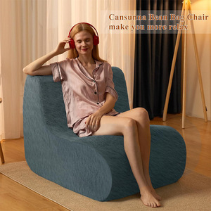 Bean Bag Chair <b>Sofa</b> Soft Faux Fur Removable Washable Cover No Assembly Anti Slip Bottom - Product Image 3