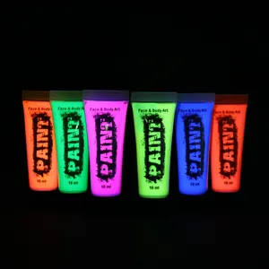 Im Dunkeln leuchten UV Neon Gesichts farbe UV Glow Schwarzlicht Körperfarbe