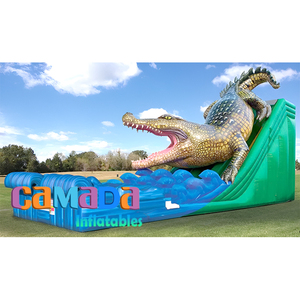 Thương mại cấp PVC 3D Inflatable cá sấu cá sấu trượt nhiệm vụ nặng nề lâu đài bouncy để bán - Product Image 2