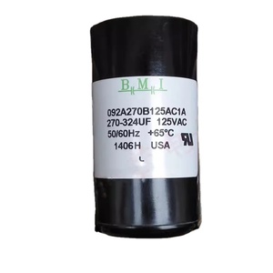 Condensador de arranque del compresor <span class=keywords><strong>USA</strong></span> <span class=keywords><strong>BMI</strong></span> 270-324UF 125VAC 092A270B125AC1A - Product Image 1