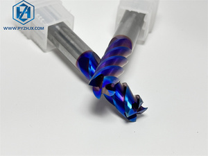 4F endmills màu xanh màu-ring mũi phay Cutter Tungsten thép Carbide CNC cơ khí 65hrc End Mills - Product Image 3