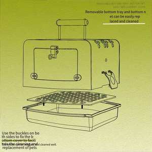 Zaino pappagallo in acrilico con chiusura a cerniera in stile classico gabbia per uccelli portatile per il trasporto sulla spalla o sulla schiena - Product Image 6