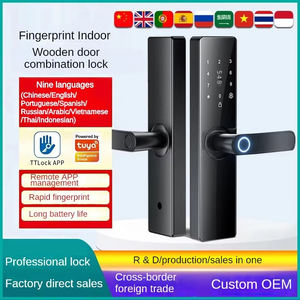 Cerradura Inteligente para Puerta Exterior Tuya, Compatible con 9 Idiomas, Contraseña, Huella Dactilar, Cerradura Eléctrica Inteligente para Puerta Principal - Product Image 2