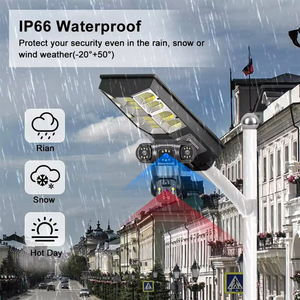 Farola PIR 4G con energía Solar de 4MP con cámara, lámpara Solar impermeable HD de doble lente y conexión de cámara Solar, seguimiento de movimiento AI - Product Image 4