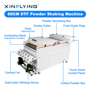 1 năm bảo hành 60cm hoàn toàn tự động dtf BỘT LẮC máy với 4 tubesbes 650mm dài khô đường hầm cho áo thun - Product Image 4