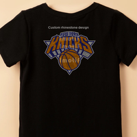 Motif de transfert thermocollant en strass de cristal Minnesota pour vêtements, thème Basketball Knicks, grande taille