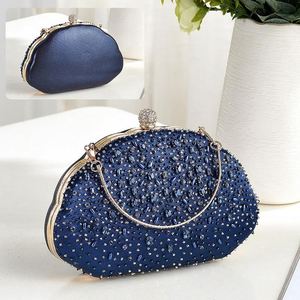 Herzförmige Clutch Strass Abendtaschen für Damen Frauen Abschlussball Gold Kristall Handtasche - Product Image 3