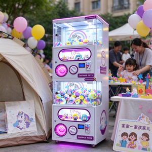 Coin Operated Capsule Toy Vending Machine with LED Light Up Cabinet Twist <strong>Knob</strong> Control for Shopping Mall Kids Indoor Playground - Product Image 3
