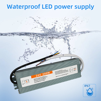 Alimentation LED à sortie unique, driver LED étanche IP67, convertisseur AC-DC, transformateur pour éclairage LED extérieur.