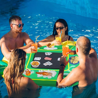 Table de jeux flottante pour piscine, support gonflable pour aliments et boissons, conteneurs isothermes pour fêtes, intérieur, extérieur, été, plage, piscine