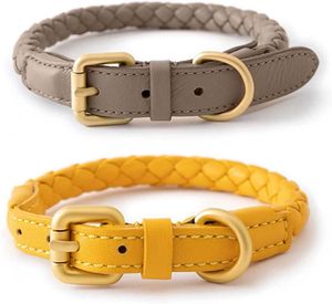 Colla pour animaux de compagnie en cuir de luxe tissé à la mode personnalisé pour chiens de petite et moyenne taille collier de chien - Product Image 3